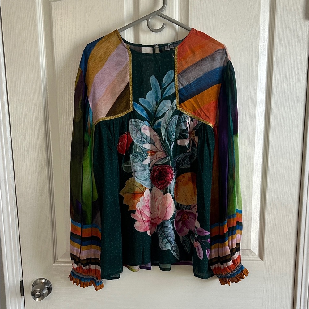 Anthropologie Multicolor Floral Blouse